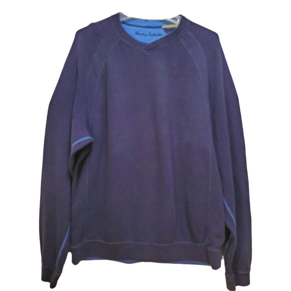 Tommy Bahama Other - Tommy Bahama Sweatshirt Men`s Size Large‎ Blue Long Sleeve Logo Heavy Thick